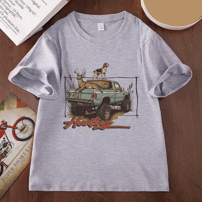 Hunting Dog Outdoor - Maglietta da Caccia al Cervo, T-Shirt