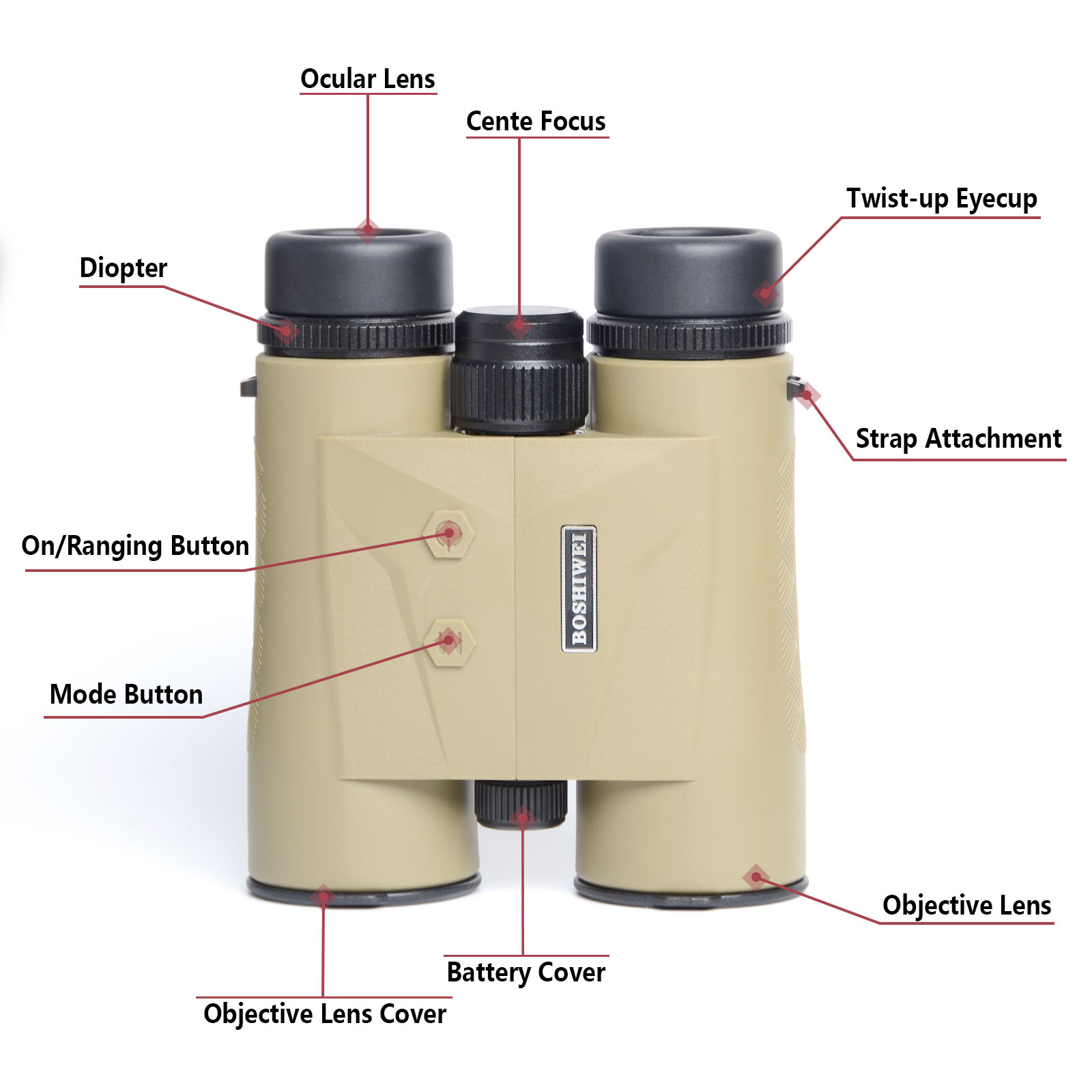 Binocolo BOSHIWEI 10x42 HD con - Hunting Outdoor Jobs recensione e prezzo